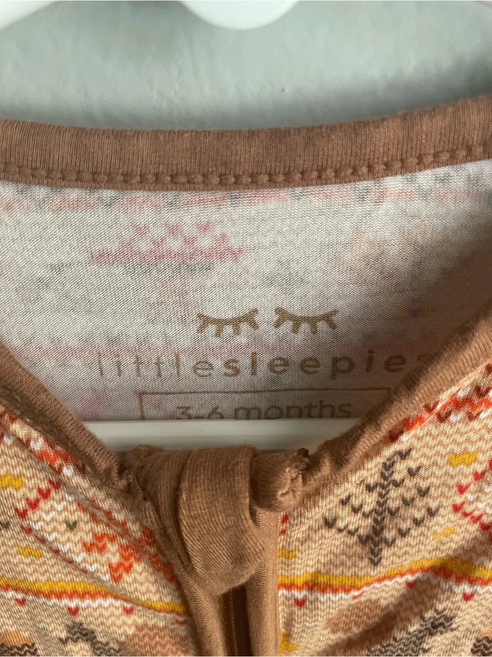 3/6 Months Little Sleepies Harvest Fair Isle Zippy